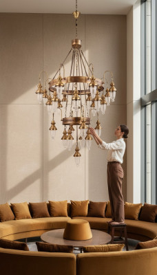 Hängeleuchte Kronleuchter Lampe Kristalllampe Plafonnière Luuchten 120x250