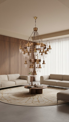 Hängeleuchte Kronleuchter Lampe Kristalllampe Plafonnière Luuchten 120x250