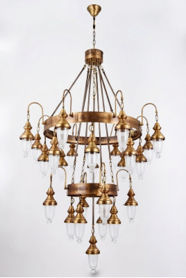 Hängeleuchte Kronleuchter Lampe Kristalllampe Plafonnière Luuchten 120x250