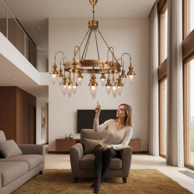 Antik-Stil Luucht Lampe Kronleuchter Ritter Ronn Luuchten Plafongslampe