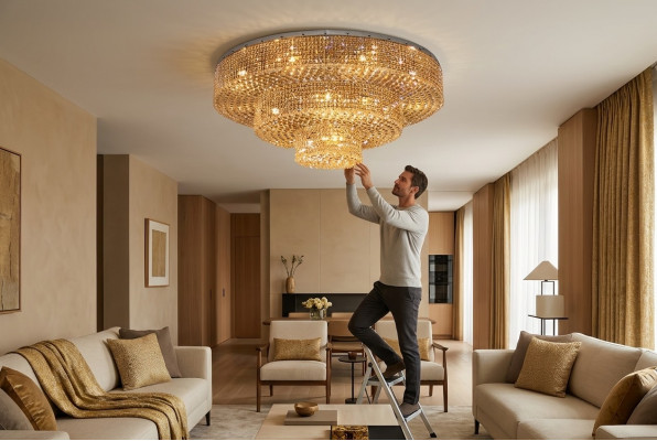 Luucht Kronluchter Kristallslamp Luuchten Luuchten Plafongsliicht Luucht 150x55