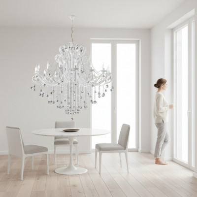 Hängeleuchte Kronleuchter Lampe Kristalllampe Deckenluucht Luuchten 132x165