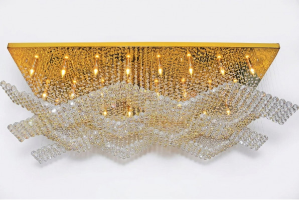 Grouss Luucht Lampe Kronluchter Luxus Luuchten XXL Plafongsluucht 100x200cm