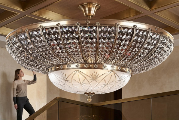 Krounluucht Lampe Hängeleuchte Luuchten Kristallluucht Plafongsliicht 100x40