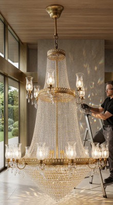 Grouss Luucht Lampe Lüster Luxus Luuchten XXL Plafongsliicht 160x285
