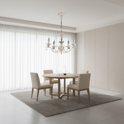 Krounluucht Lampe Luucht Wunnzëmmer Kristall glänzenden nei Bannenberäich