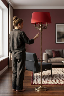 Rout Steeluucht Steelueder Lampe Luucht Gold Luuchten 50x173