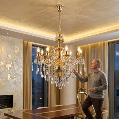 Pendelarmatur Lüster Luucht Kristallluucht Plafongluucht Luuchten 72x100