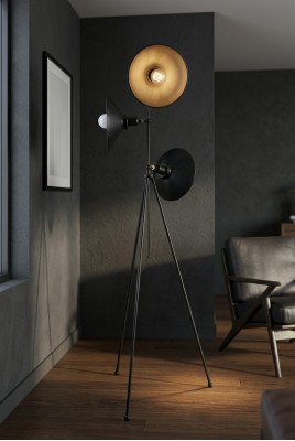 Stehlampe Wunnzëmmer modern nei 150 cm schwaarz Luxus Banneraum