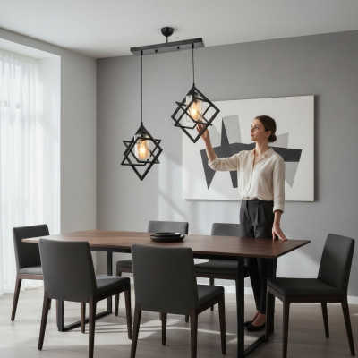Plafonnière Plafondslampe Luuchten Luuchten Wunnzëmmer glänzendem Glas Stil