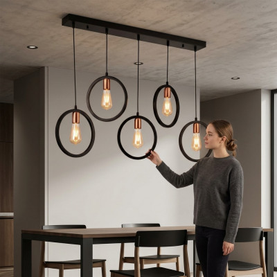 Plafongsherzog Luxus Luucht Glas Bannen vum Haus 70x90 Stil Wunnzëmmer