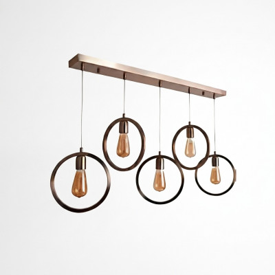 Pendelleuchte schwaarz schick Plafongsliicht 70x90cm Wunnzëmmer Luucht