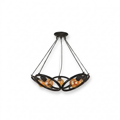 Plafongslampe Eng chic Lampe fir de Wunn- oder Schlofzëmmer nei schwaarz