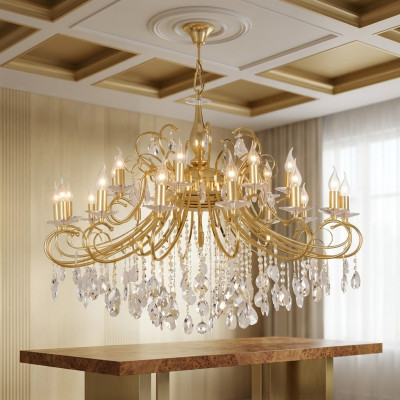 Hängeleuchte Kronleuchter Lampe Kristallluucht Plafongsliicht Luuchten 115x125