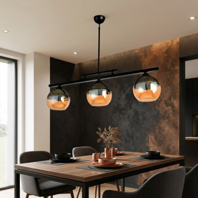 Plafongsliicht Schwaarz Luucht Wunnzëmmer Luxus Luucht Hänkluucht 20x65