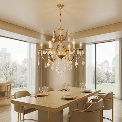 Lampe Hängeleuchte Lüster Kristalllampe Plafongluucht Luuchten 73x130