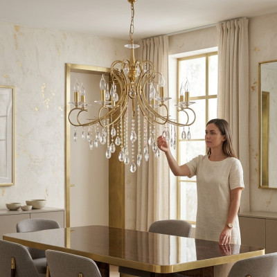 Krounluucht Modern Plafongsluucht am Wunnzëmmer Luxus Hänkluucht Luucht