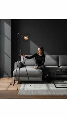 Steilamp Steeluucht Standluucht Wunnzëmmer modern 155 cm Steilamp