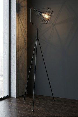 Steilamp Steeluucht Standluucht Wunnzëmmer modern 155 cm Steilamp