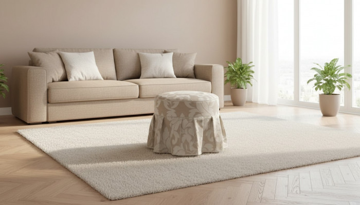 Grau Luxus Foussocker Ronn Polstermöbel Textil Sëtzocker Ottoman.