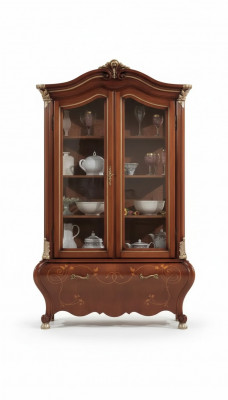 Luxus Holz Vitrine Anrichte Design Schief Braun Italienesch Miwwelen Nei