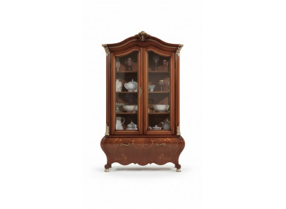 Luxus Holz Vitrine Anrichte Design Schief Braun Italienesch Miwwelen Nei