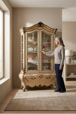 Vitrine Anrichte Schief Design Italienesch Miwwelen Schaf Luxus Regal