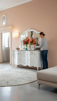 Kommode Spigel Schieflaaden Luxus Regalmiwwelen Grupp Nei Set 2tlg