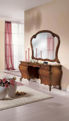 Schminkdësch Set Spigel Schlofzëmmer Miwwelen Design 2tlg