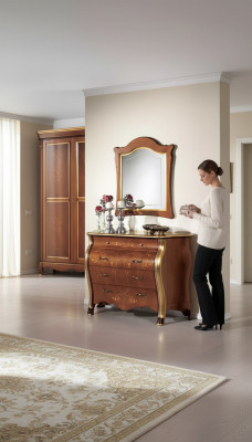 Schlofkummer Miwwelen Kommode mat Spigel Luxus klassesch Miwwel Set 2tlg