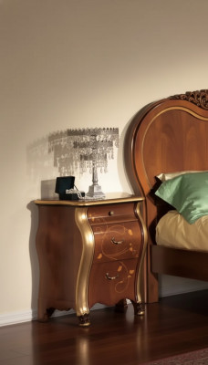 Nuechtstiesch Nuechtstiesch Klassesch Design Miwwelen Holz Braun Niewestiescher.