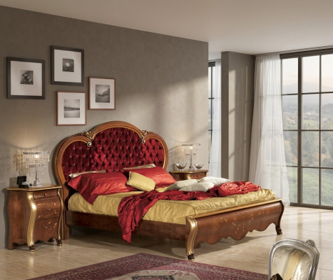 Chesterfield Luxusbett fir Schlofkummer Gepolstert Design Luxusbetter