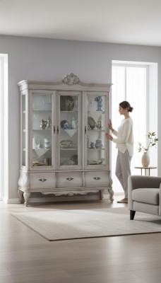 Holzvitrine Luxus Schaf Klasseschiche Sideboard Miwwelen Italienesch Schiefcher