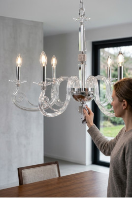 Luxus transparenten Plafongsliichter Plafongsliichter Kristall Krouneliichter Luucht