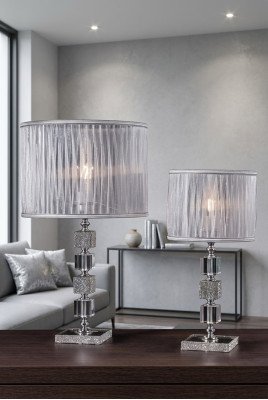 Luxuriéis Wäiss Dëschlampe Kristall Krounluucht Klassesch Stil Nei