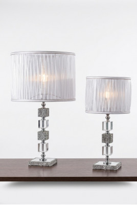 Luxuriéis Wäiss Dëschlampe Kristall Krounluucht Klassesch Stil Nei