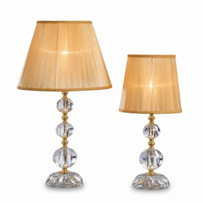 Klassesch Kristall Dëschlampe Kristalllüster Stilvoll Lampe Nei