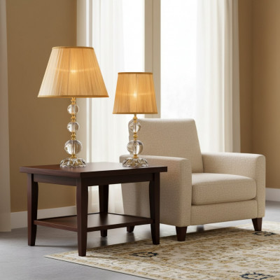 Modern Kristall Stehlampe Luxus Dëschlampe Schreifdësch Design Luucht
