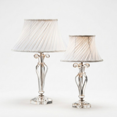Designer Klassesch Dëschlampe Steellampe Lüster Kristall Luxus