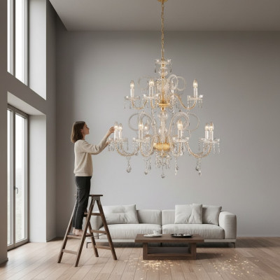 Kristallkrounläuchter Krounläuchter Hänklampe Plafongslampe Luucht