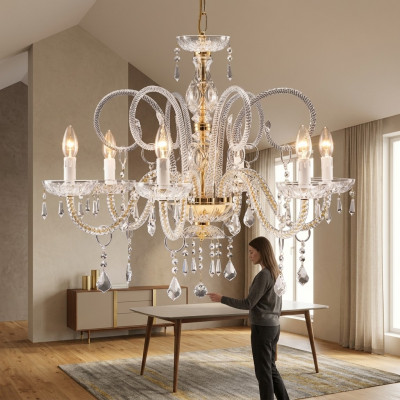 Luxuriéis Plafongsliichter Lüster Kristiall Luucht Luucht Luuchten