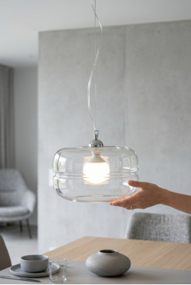 Modernt transparent Hängeleucht Pendelleucht Plafongluchter Design
