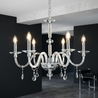 Kristall Hängeleucht Kronleuchter Hänklampe Plafonglampe