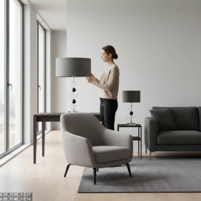 Stilvoll Dëschlamp Gro Lamp Modern Beliichtung Dëschlamp nei
