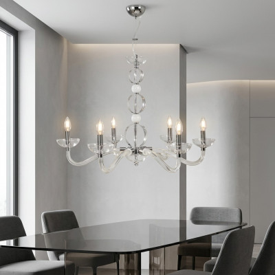 Kristall-Lüster Luster Plafong Hänklampen Kronleuchter 6x Luuchten nei