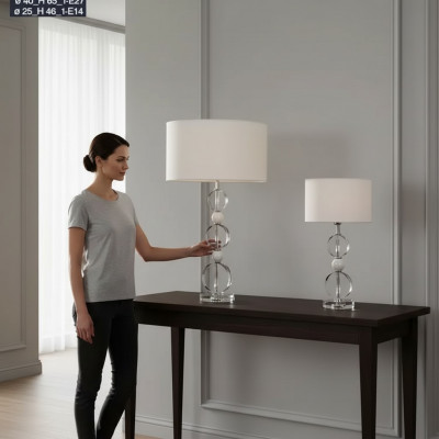 Schreifdëschlampe Kronluucht Kristall Modern Dësch Design Luucht