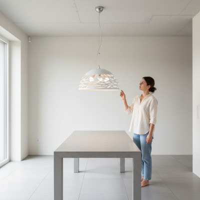 Plafongsleef moderner Lustre Plafongslampe wäisse Lustreportlampe