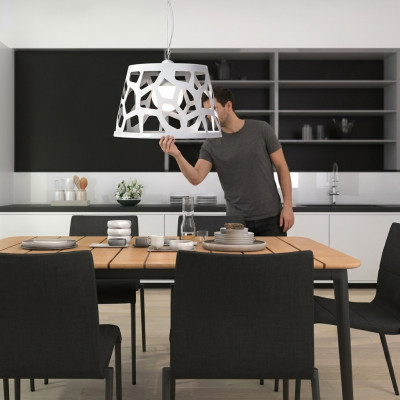 Designer Luxus Krounluucht Plafongsliichter Modern Wäiss Luxus Luucht Stil