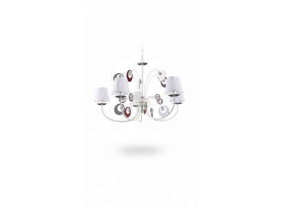 Luxuriéise 4x Luuchten Lüster Plafongsliicht Art déco Wäiss Nei