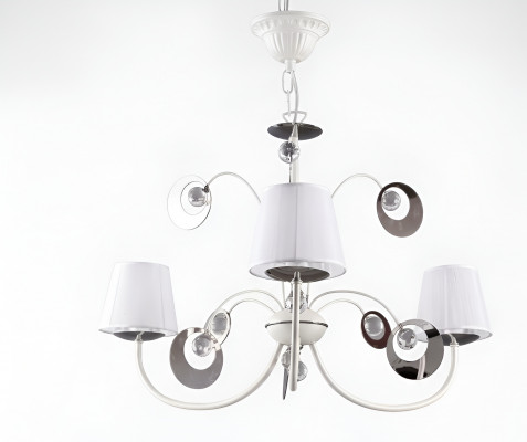 Luxuréis 3x Luuchten Krounluucht Deckenluucht Art déco Wäiss Nei